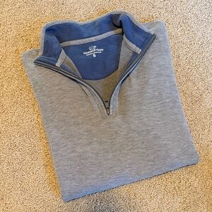 Vineyard Vines Kids Light Gray Half-Zip Sweater